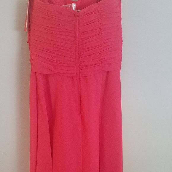 Gown Sz 6 NWTs Strapless Full Length Watermelon - Picture 3 of 4